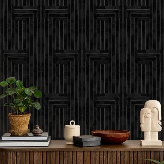 Cinzelado Papel de parede Midnight