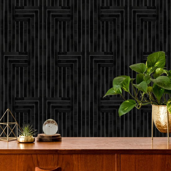 Cinzelado Papel de parede Midnight