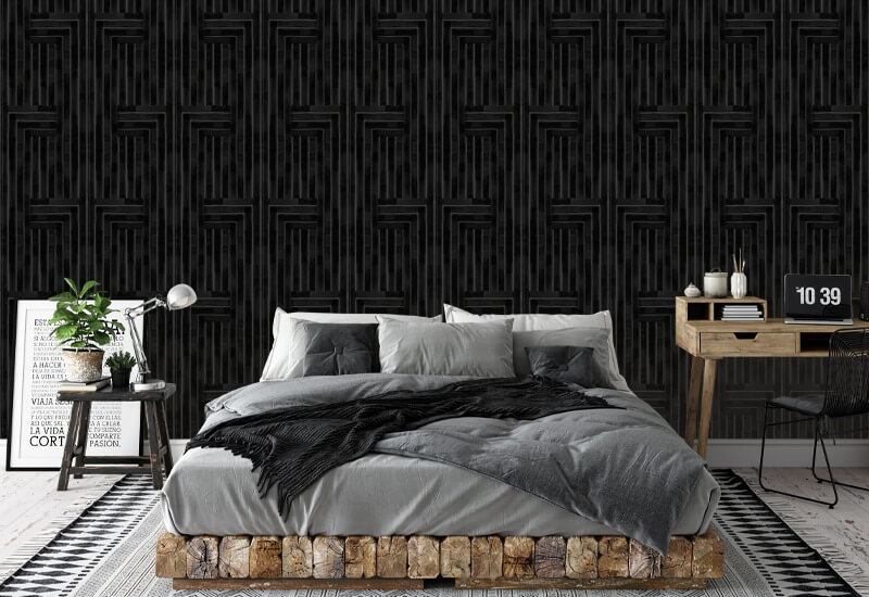 Cinzelado Papel de parede Midnight