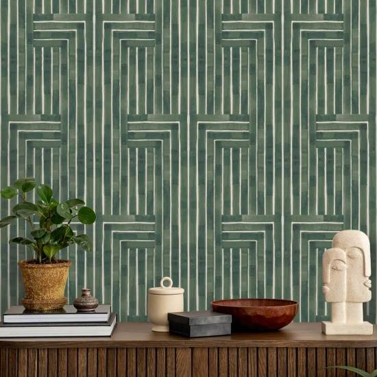 Ciselé Papier peint Emerald