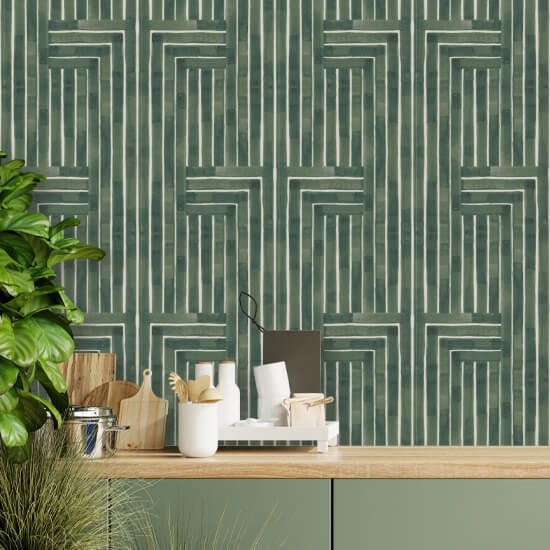 Chiseled Emerald Wallpaper
