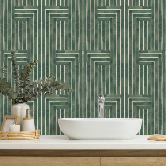 Chiseled Emerald Wallpaper