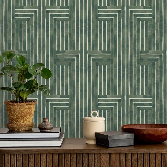 Cinzelado papel de parede esmeralda