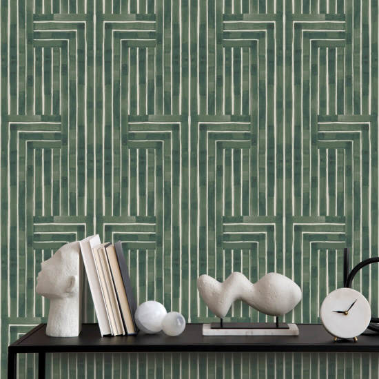 Chiseled Emerald Wallpaper