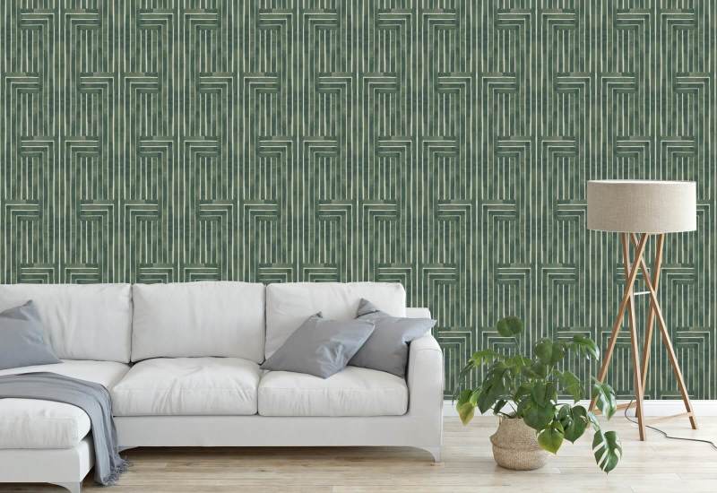 Chiseled Emerald Wallpaper