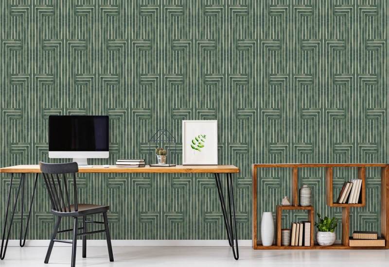 Chiseled Emerald Wallpaper