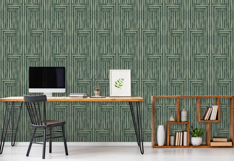 Chiseled Emerald Wallpaper