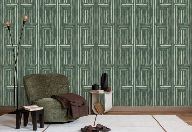 Chiseled Emerald Wallpaper