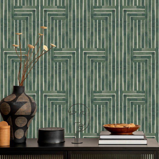 Ciselé Papier peint Emerald