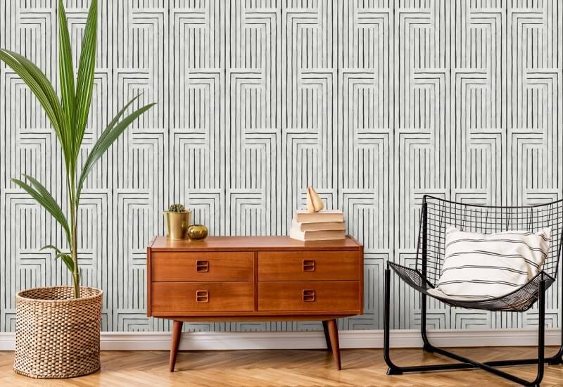 Ciselé Papier peint Marble White