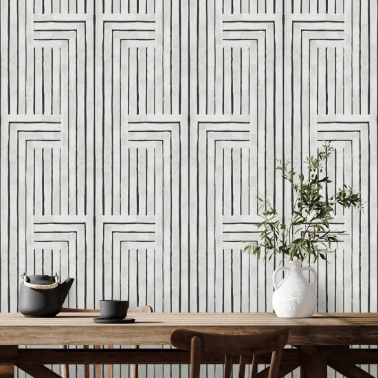 Ciselé Papier peint Marble White