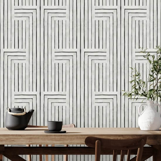 Ciselé Papier peint Marble White