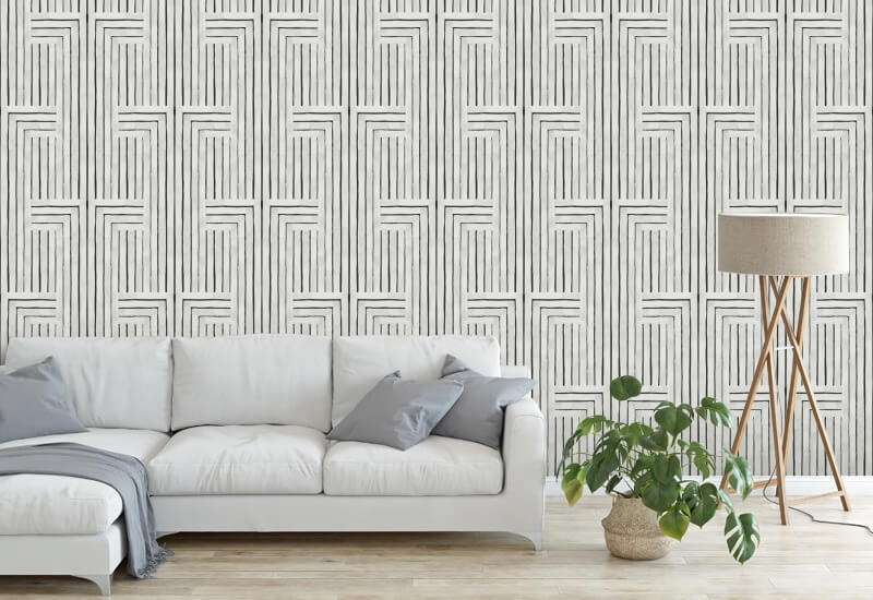 Chiseled Marble White Wallpaper