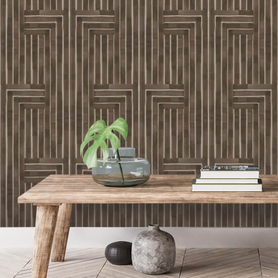 Ciselé Papier peint Sepia