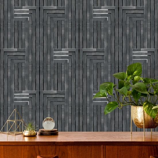 Gebeiteld Grijs behang