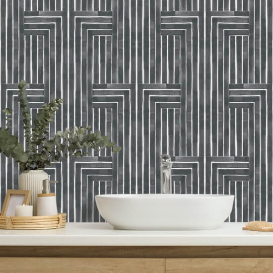 Chiseled Grey Wallpaper