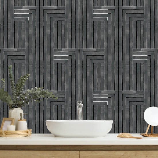 Chiseled Grey Wallpaper