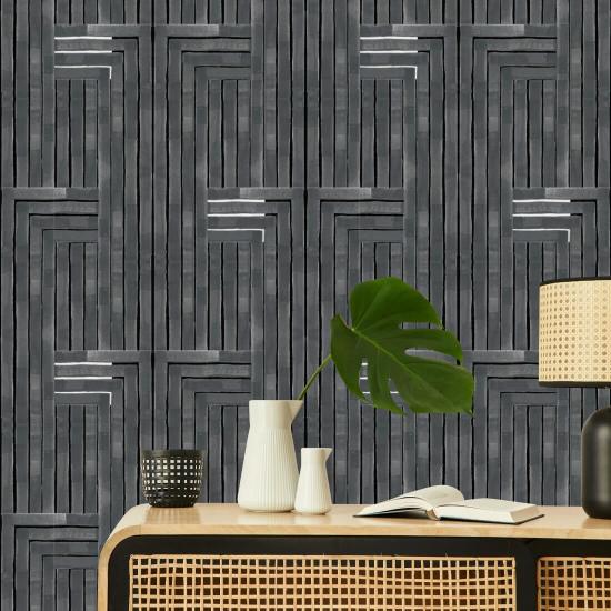 Ciselé Papier peint gris