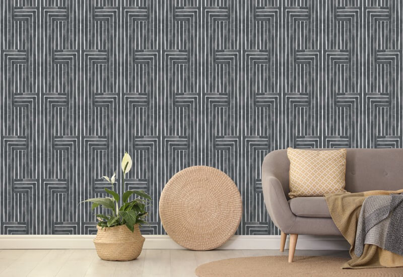 Chiseled Grey Wallpaper