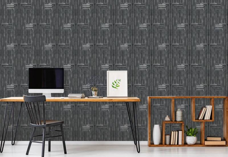 Chiseled Grey Wallpaper