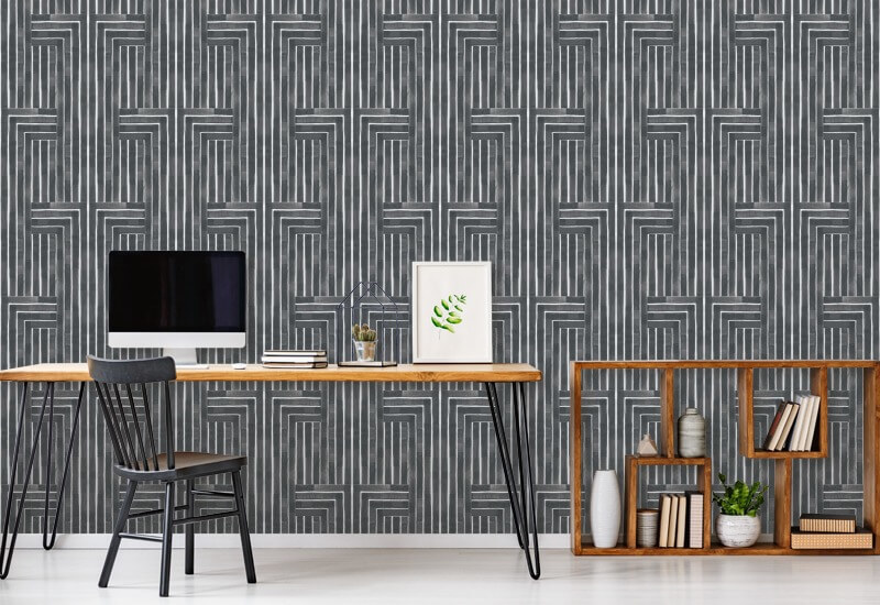 Chiseled Grey Wallpaper