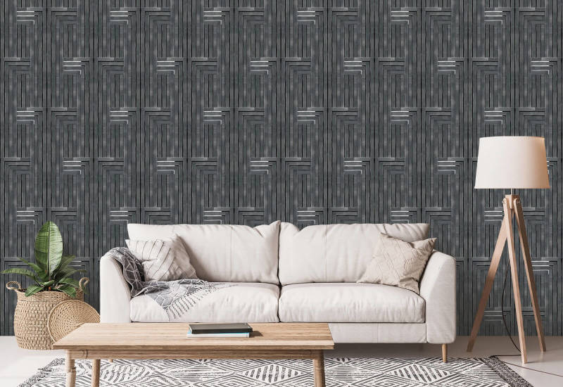 Chiseled Grey Wallpaper