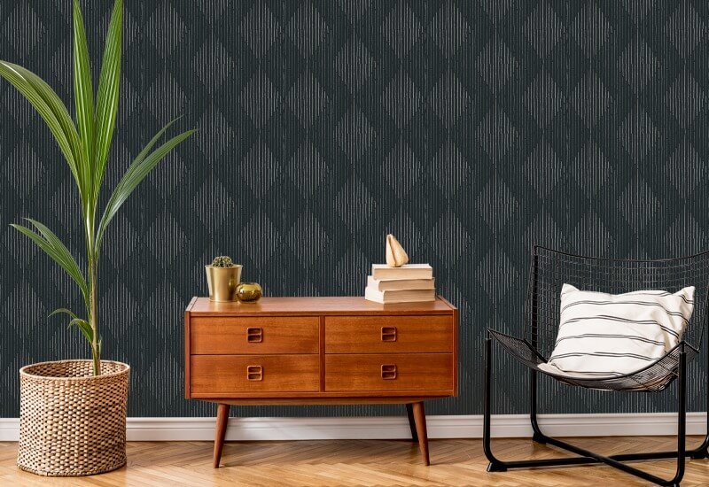 Diamanter Sort tapet