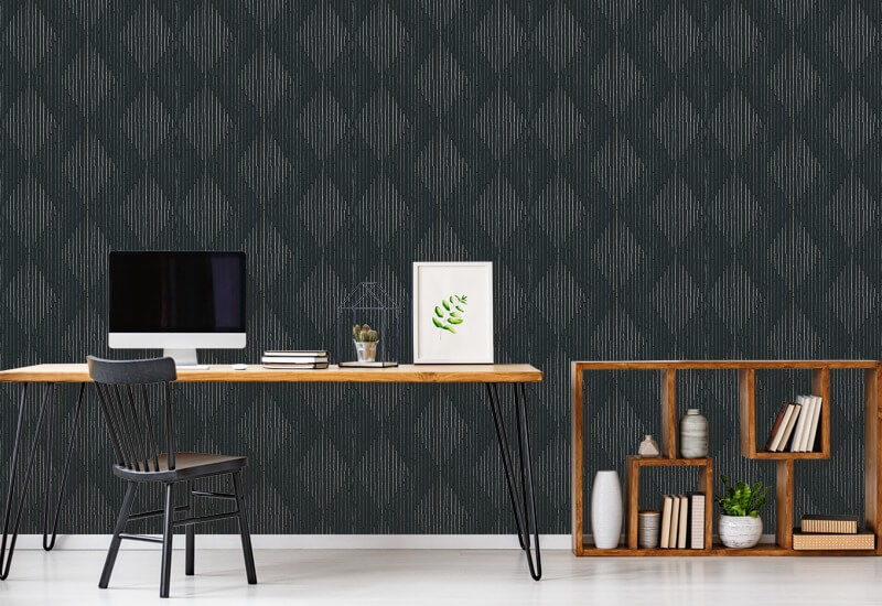 Diamonds Black Wallpaper