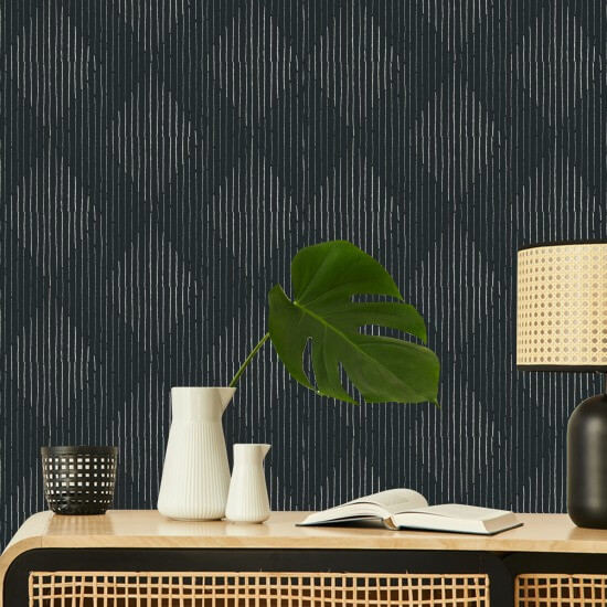 Diamonds Black Wallpaper