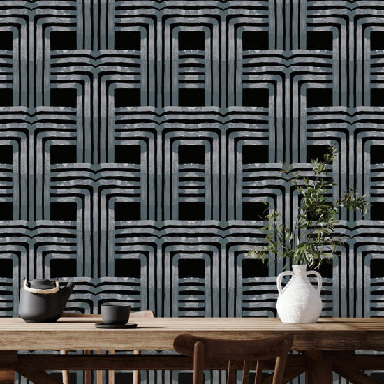 cascate Carta da parati grigia