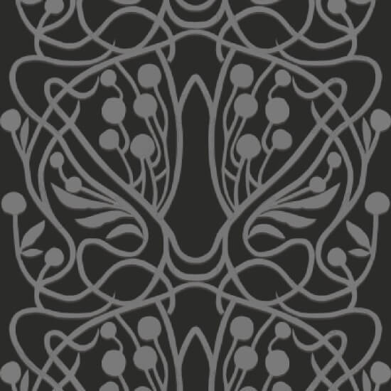 Vineyard Black Wallpaper