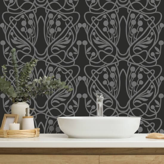 Vingård Svart Bakgrund