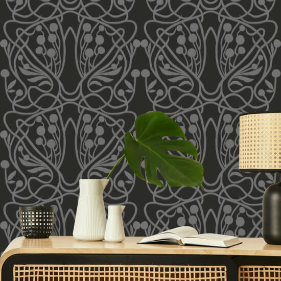 Vingård Svart Bakgrunn