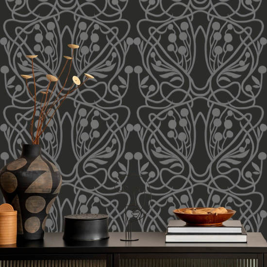 Weingarten Schwarze Tapete