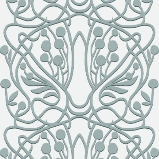 Vineyard Carriblue Floral Wallpaper