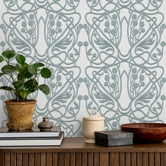 Vignoble Papier peint floral Carriblue