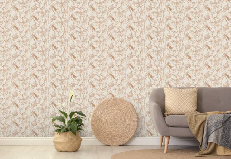 Floral Bird Toile Kerma taustakuva