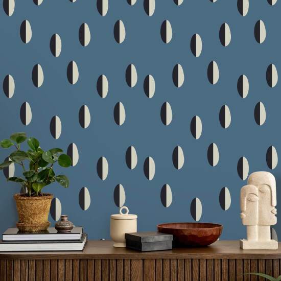 Split Slate Blue Wallpaper