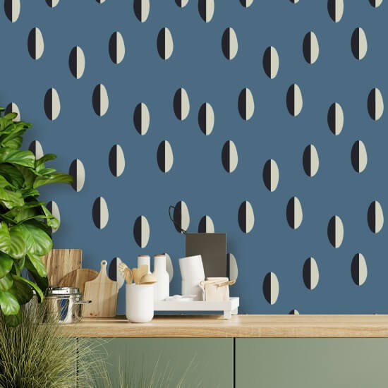 Splitsen Leisteenblauw behang