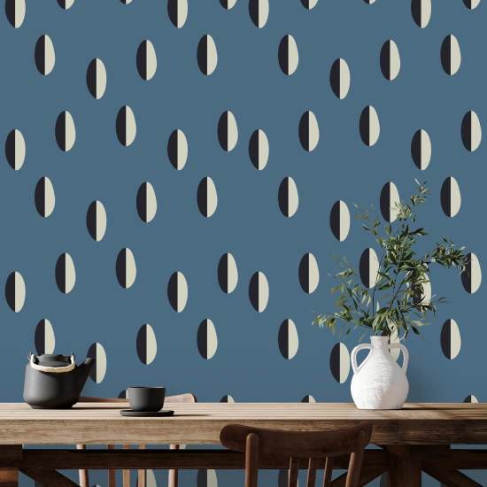 Splitsen Leisteenblauw behang