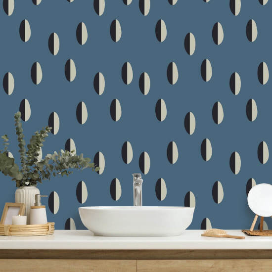 Split Slate Blue Wallpaper
