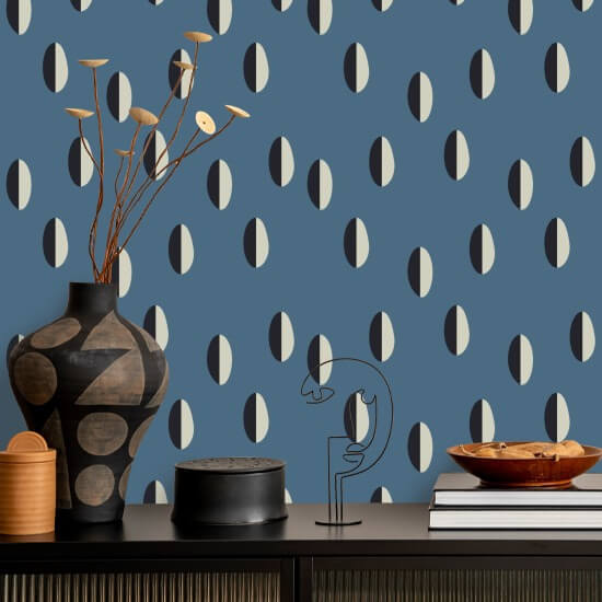 Split Slate Blue Wallpaper