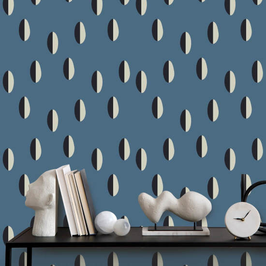 Splitsen Leisteenblauw behang