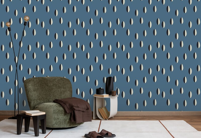 Splitsen Leisteenblauw behang