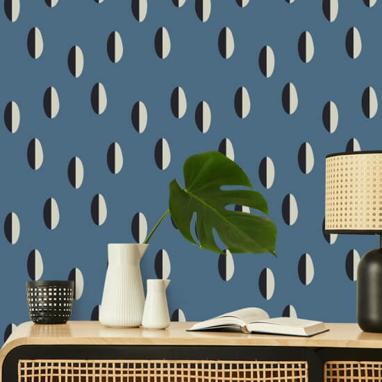 Split Slate Blue Wallpaper