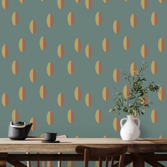 Split Blaue Rauch-Tapete