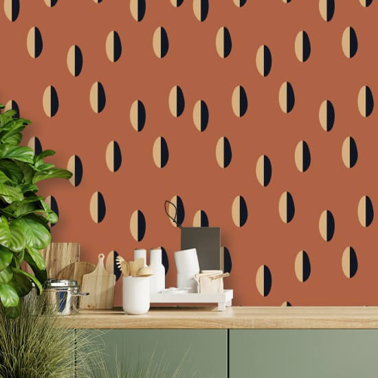 Splitsen Behang met rode klei