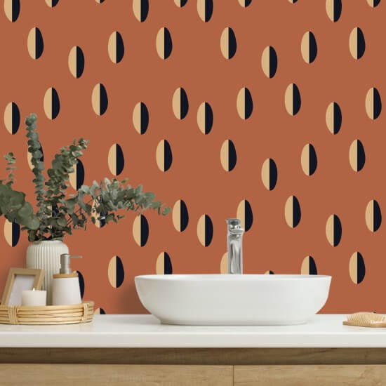 Split Papier peint Red Clay