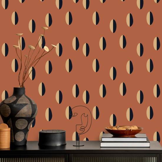 Split Red Clay Wallpaper