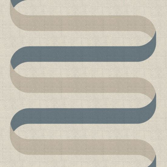 Folding Ribbon Cotton Slate Wallpaper